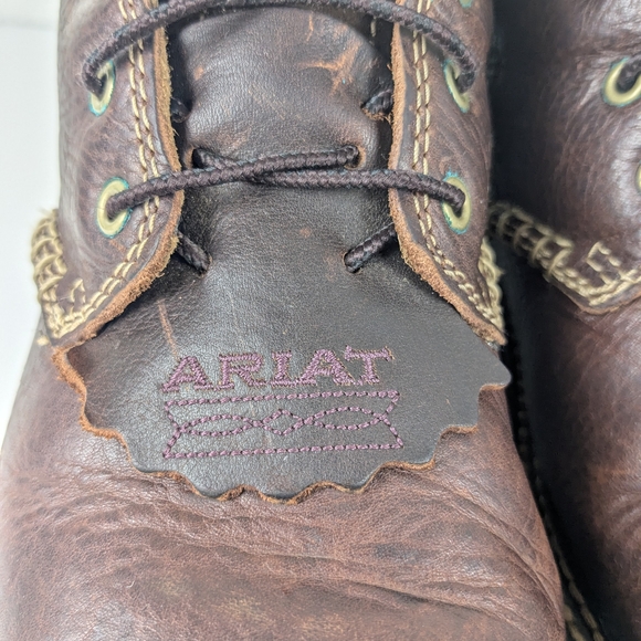 Ariat Canyon Work Brown Boots Western Ranch Casual Round Toe Women Sz 10B - Picture 5 of 12